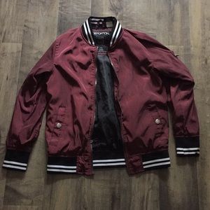 HM Burgundy bomber jacket